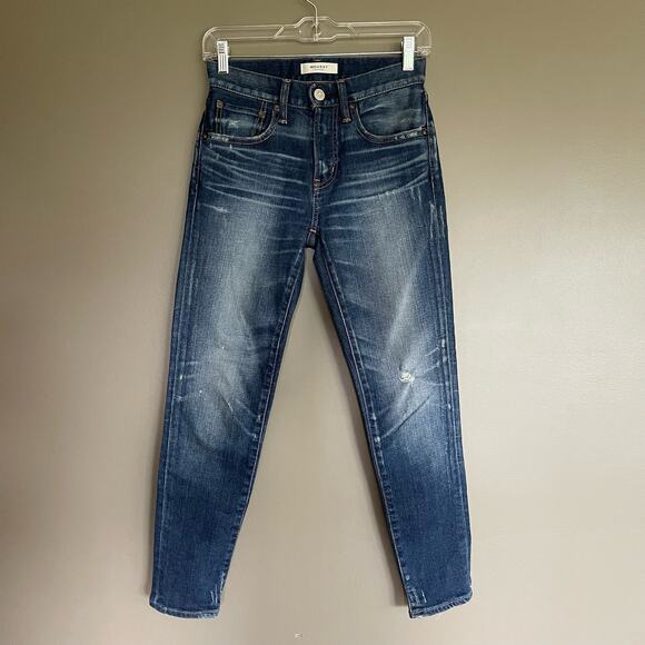 NWOT Moussy MV VELMA‎ SKINNY JEAN DARK BLUE Size 24 Slightly Distressed Classic - Picture 4 of 16